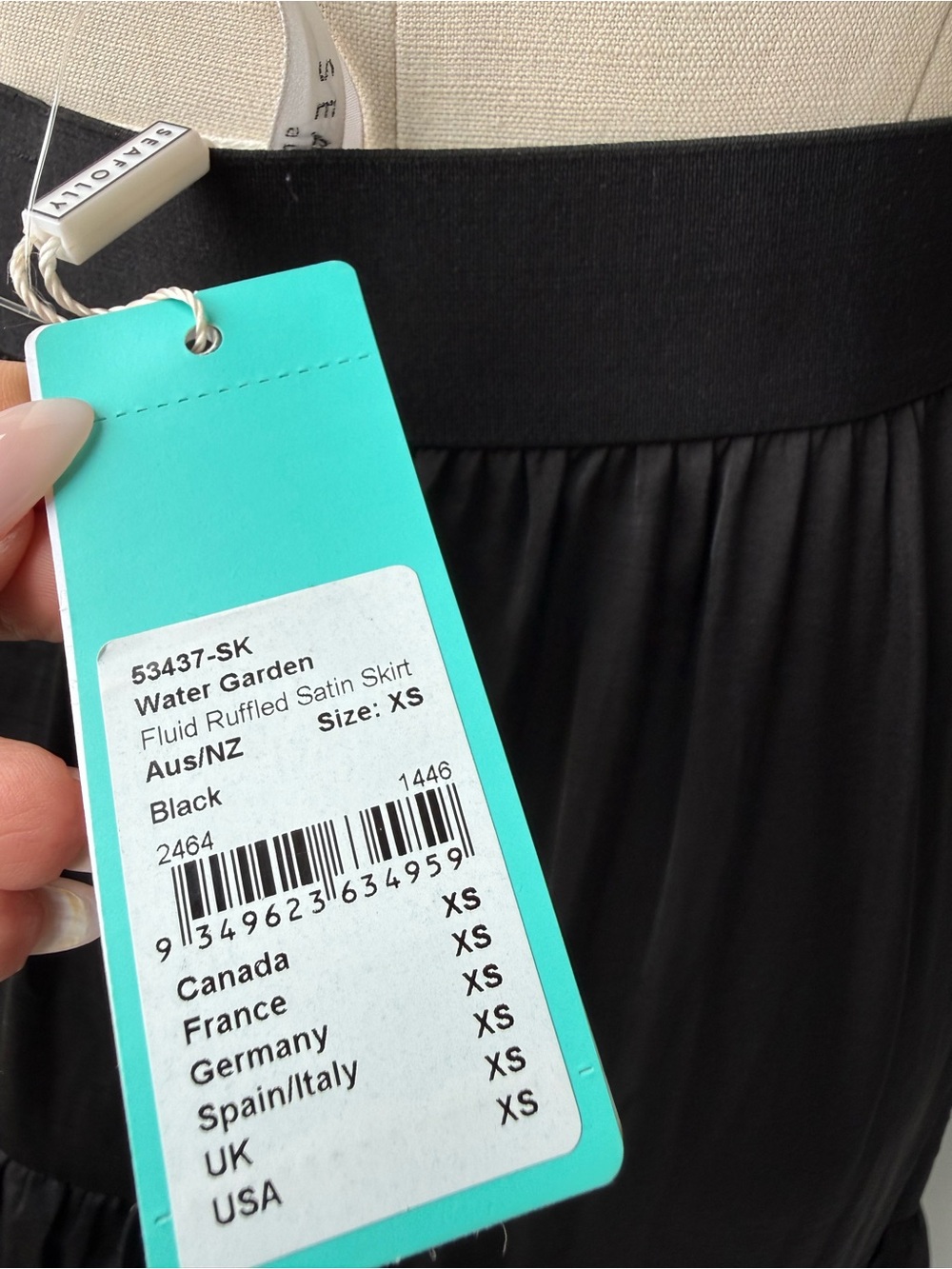 Seafolly Black Ruffle-Tier Maxi Skirt - Picture 5 of 7